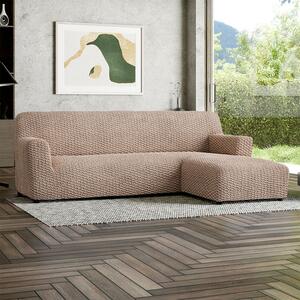 Huse bielastice MOSAICO bej canapea cu otoman dreapta (l. 170 - 300 cm)