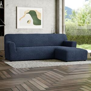 Huse bielastice MOSAICO albastre canapea cu otoman dreapta (l. 170 - 300 cm)