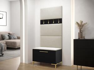 Z0ND0 Set mobilier hol III Futura (Negru + crem). 1070348