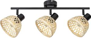 Rabalux Rattan lampă de tavan 3x15 W negru-bej 3135