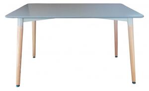 Masă de dining Bitonto Grande – Culoare gri. Blat din MDF, picioare din lemn de fag. Dimensiuni: 120 x 80 cm