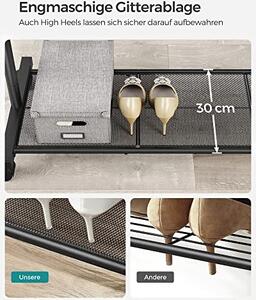 Cuier stender, Songmics, Negru, 90.5x40.5x158 cm