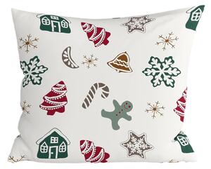 Fata de perna din polibumbac HOLLY POLY 45x45 cm, alb