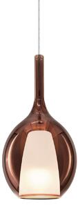 IDEAL LUX Ideal Lux Lampă suspendată Kalique 2, culoare cupru, Ø 18 cm, reglabil, Cupru, Camera de zi / sufragerie, Plastic, Modern