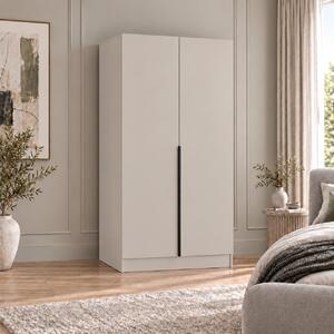 Dulap Casmir 2 usi, manere negre, 200x80x40 cm, Pal 18 mm