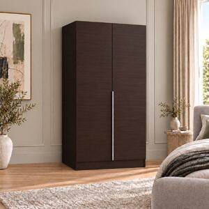 Dulap Wenge 2 usi, manere argintii, 200x80x40 cm, Pal 18 mm
