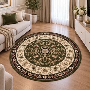 Covor Rotund, Model Lotos 523 310, Verde Rotund, Verde, 80x80