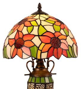 Brilagi - Lampă de masă Tiffany din vitralii SUNFLOWER 1xE27/60W/230V + 1xE14/40W
