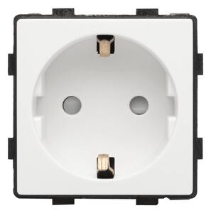 Modul Priză Schuko Pulsar Touch NS 16A 230V Alb Încastrat - Design Modern Elegant pentru Sisteme Modulare Electrice, Calitate Premium, IP20