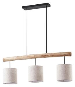 Lustră Pendul Lucande, Jorvan, reglabil, Alb, Sala de mese, Țesătură / Textil, Modern