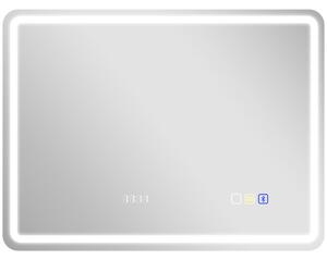 HOMCOM Oglindă de Baie LED cu Bluetooth, Iluminare Reglabilă și Funcție de Memorare, din Sticlă Securizată, 80 x 2.9 x 60 cm | Aosom Romania