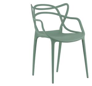 Scaun de masa KATO din plastic, verde salvie