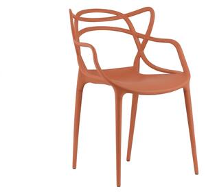 Scaun de masa KATO din plastic, teracota