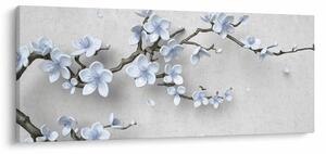 Tablou cu flori albastre (120x50 cm)