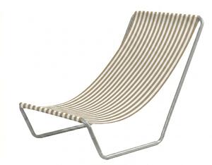 Sezlong de plaja pliabil SAND STRIPES, maro