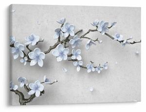 Tablou cu flori albastre (70x50 cm)