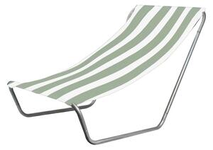 Sezlong pliabil de plaja SAND, dungi verde deschis