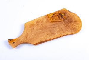 Tocător din lemn de măslin cu mâner 40 cm