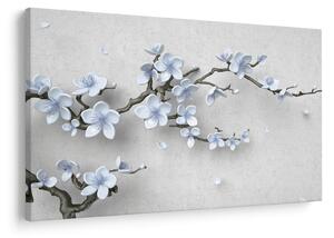 Tablou cu flori albastre (90x60 cm)