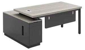 Birou managerial Valence cu corp lateral melaminat 1200 mm – W1600×D800×H750 mm