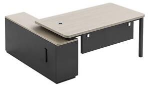 Birou managerial Valence cu corp lateral depozitare W1600×D800×H750 mm