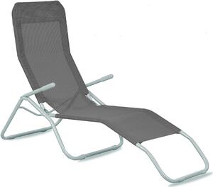 Șezlong de grădină Aga SIESTA Gri