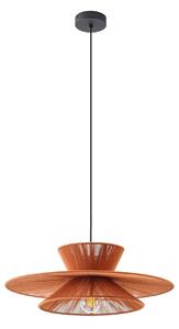 Lustră Pendul Lucande, Novie, reglabil, Maro / Rugină, Camera de zi, Țesătură / Textil, Scandinavă