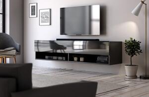 Suport TV de perete în culoarea stejarului. Iluminare LED opțională. RTV Vivo LE (VI-1) 100