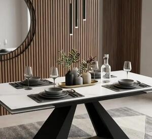 Masa extensibila din Ceramica Alb marmorat,Zina