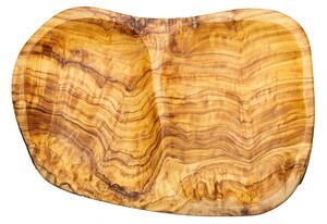 Platou Tremiti 2 compartimente din lemn de măslin
