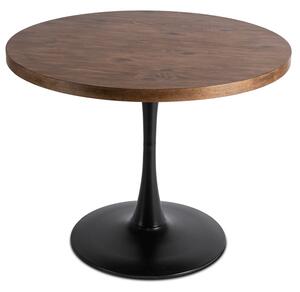 Masă sufragerie Luchan (stejar rustic + negru) (pentru 4 persoane). 1119030