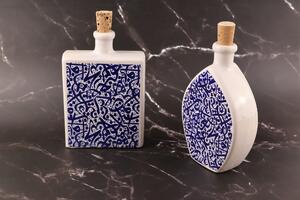 Set 2 sticle ceramice | albastru