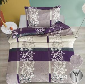 Lenjerie de pat creponata LUXURY violet Dimensiune lenjerie de pat: 70 x 90 cm | 140 x 200 cm