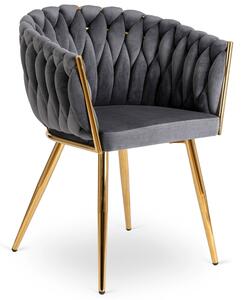 Scaun sufragerie Cappy (gri + auriu) . Promo -17%. 1129132