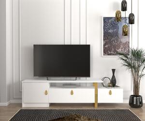 Consola TV Golden Charm, UnicUtil, 180 x 33.2 x 46.2 cm, Alb
