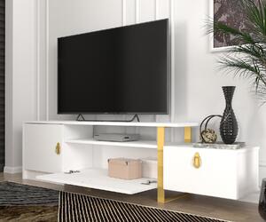 Comodă televizor Golden Charm, 180 x 33.2 x 46.2 cm, Alb, UnicUtil