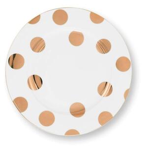 Set 2 farfurii din porțelan, Pip Studio, Breakfast, Dot Delight White, 23 cm, colecția Dot Delight