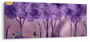Tablou - Cerbi în pădurea magică (120x50 cm)