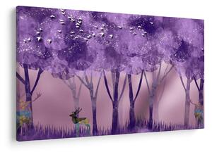 Tablou - Cerbi în pădurea magică (90x60 cm)