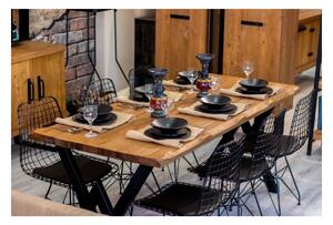 Masa wooden Dining Homs,lemn, seria A-620,natur/negru 180 x 90 cm,30452-90