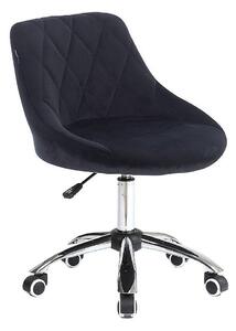 HR1054K Scaun Negru Catifea