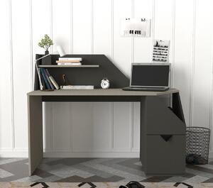 Birou, Creative Boost, UnicUtil, 140 x 60 x 108.8 cm, Gri Antracit - textil, UUDESK19