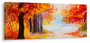 Tablou - Pictura, toamna colorată (120x50 cm)