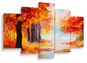 Tablou - Pictura, toamna colorată (150x105 cm)