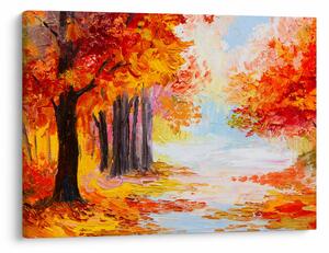 Tablou - Pictura, toamna colorată (70x50 cm)