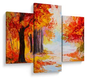 Tablou - Pictura, toamna colorată (90x60 cm)