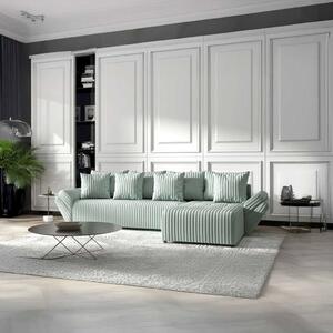 Colțar extensibil dumonde cu ladă de depozitare Berlin XL Ambience Mint II 350x185 cm