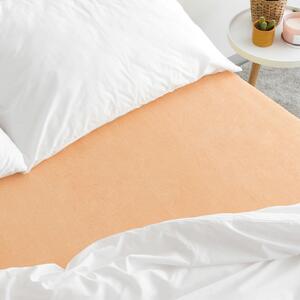 Goldea cearceafuri de pat din terry cu elastic - culoare somon 180 x 200 cm