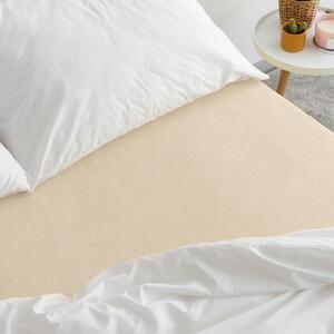 Goldea cearceafuri de pat din terry cu elastic - bej 90 x 200 cm