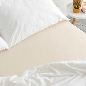 Goldea cearceafuri de pat din terry cu elastic - crem 200 x 200 cm